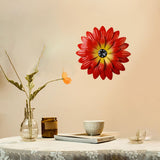 Maxbell Metal Flower Wall Decor 20 cm Iron 3D Decoration for Patio Porch Living Room Red