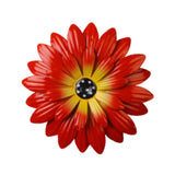 Maxbell Metal Flower Wall Decor 20 cm Iron 3D Decoration for Patio Porch Living Room Red