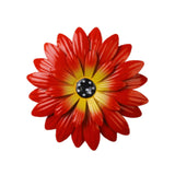 Maxbell Metal Flower Wall Decor 20 cm Iron 3D Decoration for Patio Porch Living Room Red