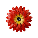 Maxbell Metal Flower Wall Decor 20 cm Iron 3D Decoration for Patio Porch Living Room Red