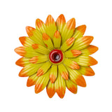 Maxbell Metal Flower Wall Decor 20 cm Iron 3D Decoration for Patio Porch Living Room Yellow