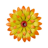Maxbell Metal Flower Wall Decor 20 cm Iron 3D Decoration for Patio Porch Living Room Yellow