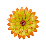 Maxbell Metal Flower Wall Decor 20 cm Iron 3D Decoration for Patio Porch Living Room Yellow