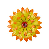 Maxbell Metal Flower Wall Decor 20 cm Iron 3D Decoration for Patio Porch Living Room Yellow