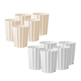 Maxbell 5Pcs Plant Pots Outdoor Resin Barrel Planters for Succulents Roses Farmhouse Light Beige