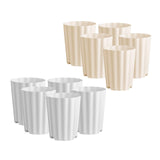 Maxbell 5Pcs Plant Pots Outdoor Resin Barrel Planters for Succulents Roses Farmhouse Light Beige