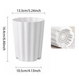 Maxbell 5Pcs Plant Pots Outdoor Resin Barrel Planters for Succulents Roses Farmhouse White