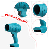 Maxbell Handheld Leaf Blower Portable Turbine Jet Fan for Yard Desktops Outdoors BBQ blue