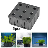 Maxbell 5 Pieces Aquarium Plant Holder Fish Tank Decoration Water Grass Planting Cup