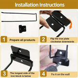 Maxbell Garage Hook Easy to Install Yard Tool Organizer for Power Tools Ladder Hoses Black