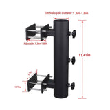 Maxbell Patio Umbrella Holder Clamp Space Saving for 1.3-1.8 inch Pole Metal Bracket