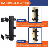 Maxbell Patio Umbrella Holder Clamp Space Saving for 1.3-1.8 inch Pole Metal Bracket