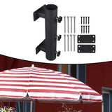 Maxbell Patio Umbrella Holder Clamp Space Saving for 1.3-1.8 inch Pole Metal Bracket