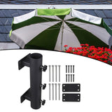Maxbell Patio Umbrella Holder Clamp Space Saving for 1.3-1.8 inch Pole Metal Bracket