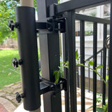 Maxbell Patio Umbrella Holder Clamp Space Saving for 1.3-1.8 inch Pole Metal Bracket