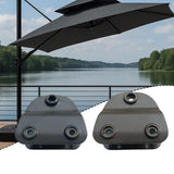 Maxbell Patio Umbrella Large Bracket Metal Parasol Accessory for Fishing Yard Garden black