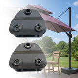 Maxbell Patio Umbrella Large Bracket Metal Parasol Accessory for Fishing Yard Garden black
