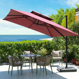 Maxbell Patio Umbrella Large Bracket Metal Parasol Accessory for Fishing Yard Garden black