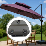 Maxbell Patio Umbrella Large Bracket Metal Parasol Accessory for Fishing Yard Garden gray