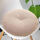 Maxbell Round Floor Pillow Small Floor Cushion Pad for Chair Sofa Adults Kids Office Beige
