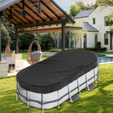 Oval Pool Cover Dustproof Inflatable Pool Cover for Paddling Pools Accessory 305x488cm