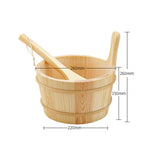 Maxbell Sauna Bucket and Ladle Versatile Sauna Accessories for SPA Sauna Room Houses
