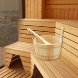 Maxbell Sauna Bucket and Ladle Versatile Sauna Accessories for SPA Sauna Room Houses