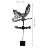 Maxbell Metal Weather Vane Yard Art Owl Weathervane for Roof Walkway Courtyard