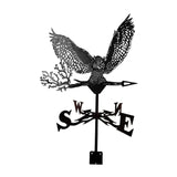Maxbell Metal Weather Vane Yard Art Owl Weathervane for Roof Walkway Courtyard