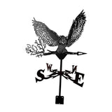 Maxbell Metal Weather Vane Yard Art Owl Weathervane for Roof Walkway Courtyard