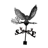 Maxbell Metal Weather Vane Yard Art Owl Weathervane for Roof Walkway Courtyard