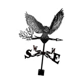 Maxbell Metal Weather Vane Yard Art Owl Weathervane for Roof Walkway Courtyard