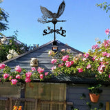 Maxbell Metal Weather Vane Yard Art Owl Weathervane for Roof Walkway Courtyard