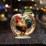 Maxbell 2D Acrylic Apples Decoration Artwork Decorative Sign for Living Room Bedroom