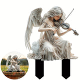 Maxbell Fairy Garden Stake Decor 2D Yard Sign Collectible for Outdoor Farmhouse Home