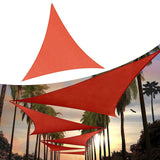 Maxbell Sun Shade Sail 3x3x3M Triangular Block Sun Cover for Backyard Garden Deck Red