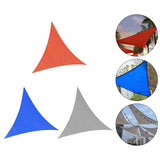 Maxbell Sun Shade Sail 3x3x3M Triangular Block Sun Cover for Backyard Garden Deck Red