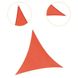 Maxbell Sun Shade Sail 3x3x3M Triangular Block Sun Cover for Backyard Garden Deck Red