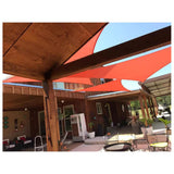 Maxbell Sun Shade Sail 3x3x3M Triangular Block Sun Cover for Backyard Garden Deck Red