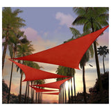 Maxbell Sun Shade Sail 3x3x3M Triangular Block Sun Cover for Backyard Garden Deck Red