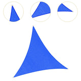 Maxbell Sun Shade Sail 3x3x3M Triangular Block Sun Cover for Backyard Garden Deck Blue