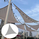Maxbell Sun Shade Sail 3x3x3M Triangular Block Sun Cover for Backyard Garden Deck Gray
