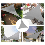 Maxbell Sun Shade Sail 3x3x3M Triangular Block Sun Cover for Backyard Garden Deck Gray