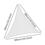 Maxbell Sun Shade Sail 3x3x3M Triangular Block Sun Cover for Backyard Garden Deck Gray