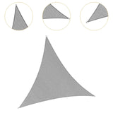 Maxbell Sun Shade Sail 3x3x3M Triangular Block Sun Cover for Backyard Garden Deck Gray