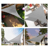 Maxbell Sun Shade Sail 3x3x3M Triangular Block Sun Cover for Backyard Garden Deck Gray