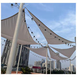 Maxbell Sun Shade Sail 3x3x3M Triangular Block Sun Cover for Backyard Garden Deck Gray