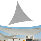 Maxbell Sun Shade Sail 3x3x3M Triangular Block Sun Cover for Backyard Garden Deck Gray