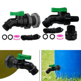 Maxbell Rain Barrel Spigot Kit 3/4inch Rain Barrel Valve for Aquariums Garden Barrel 2.54cm