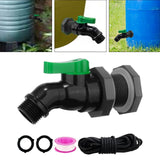 Maxbell Rain Barrel Spigot Kit 3/4inch Rain Barrel Valve for Aquariums Garden Barrel 2.54cm